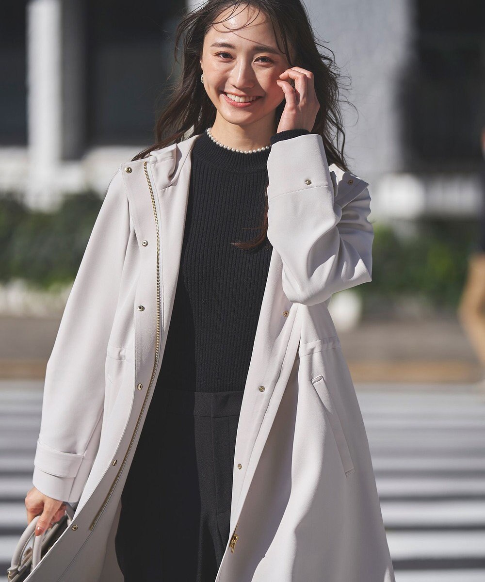 ANY SIS S 【洗える】フーデットロング アウター 