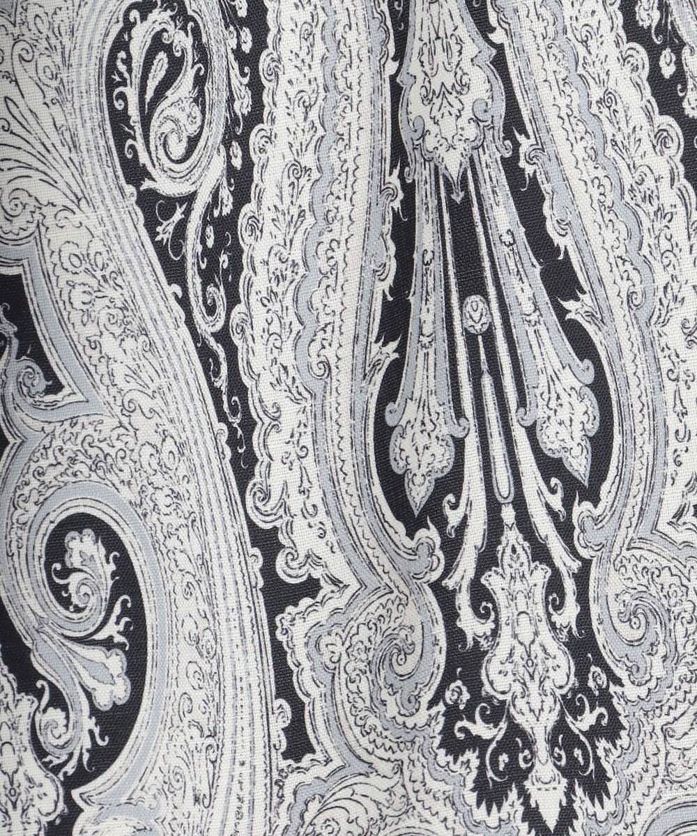 23区 【洗える】Rattiドローイングペイズリープリント ワイド パンツ 