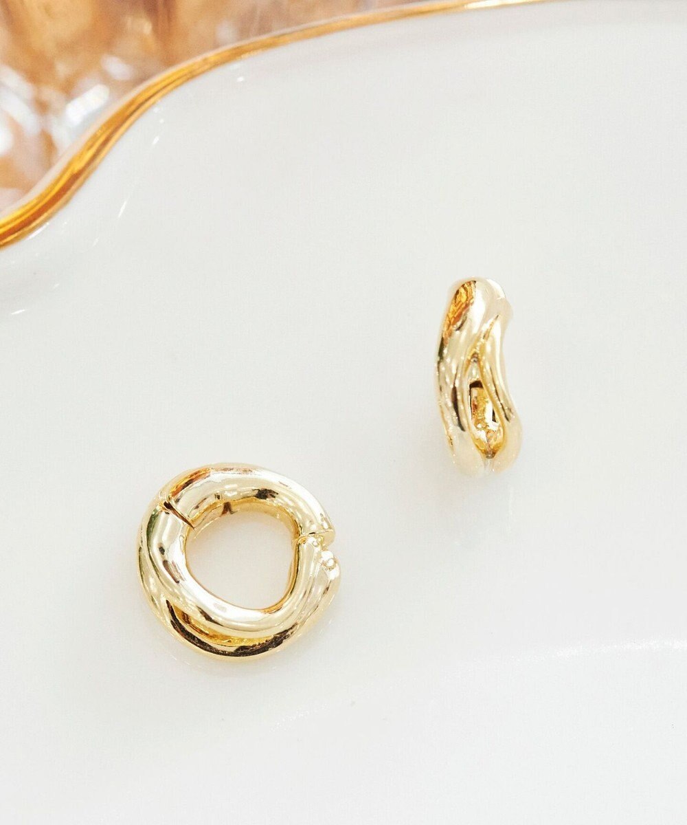 Phoebe ウェーブスナップイヤリング ゴールド 
