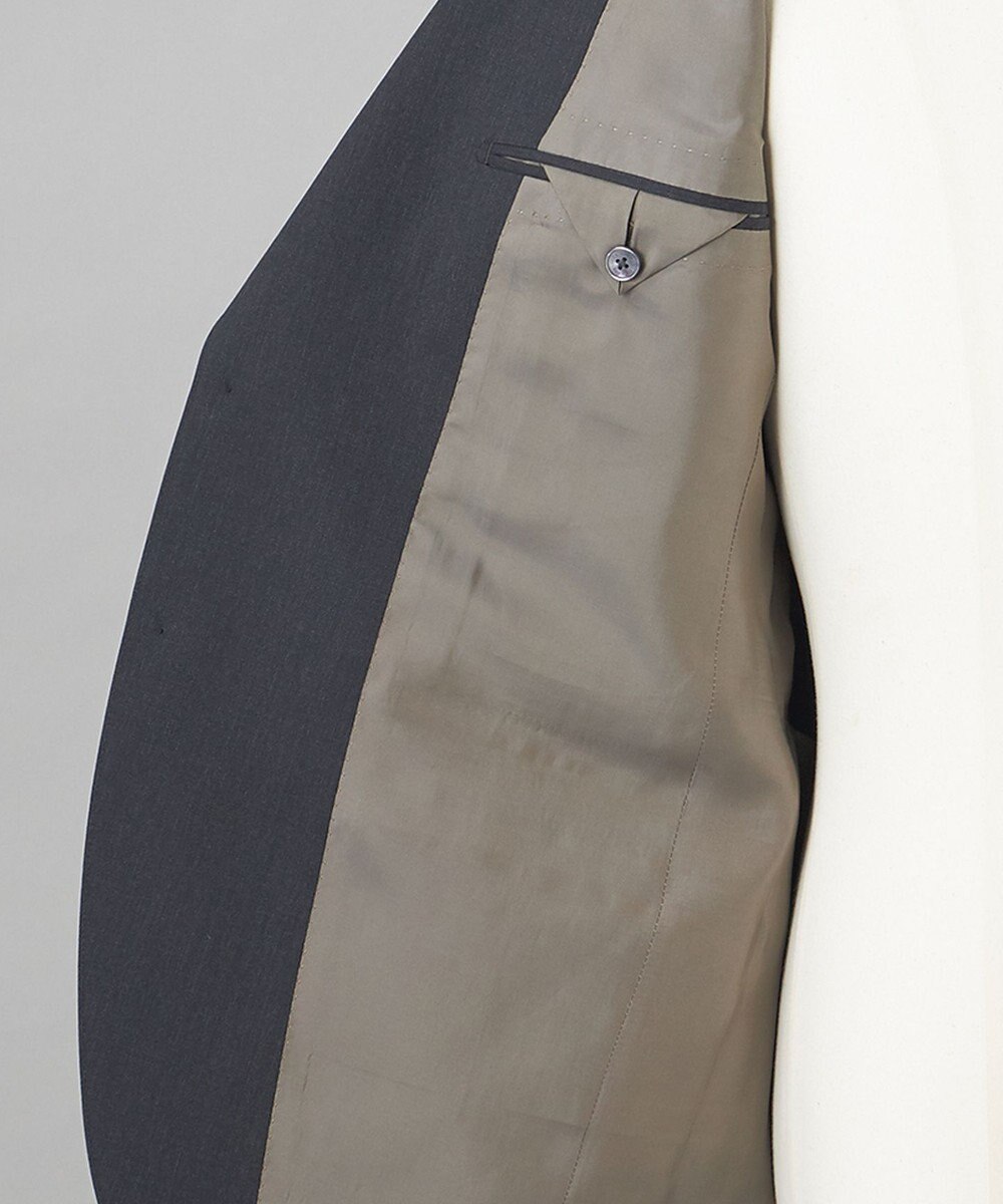 GOTAIRIKU オールシーズン対応【御幸毛織】WOOL×SOLOTEX ストレッチスーツ（グレー無地） 