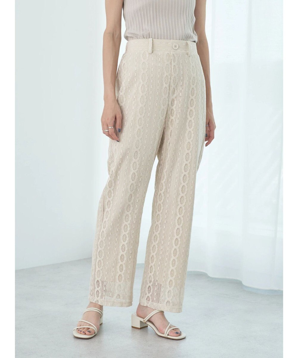 earth music&ecology フラワーレースパンツ 