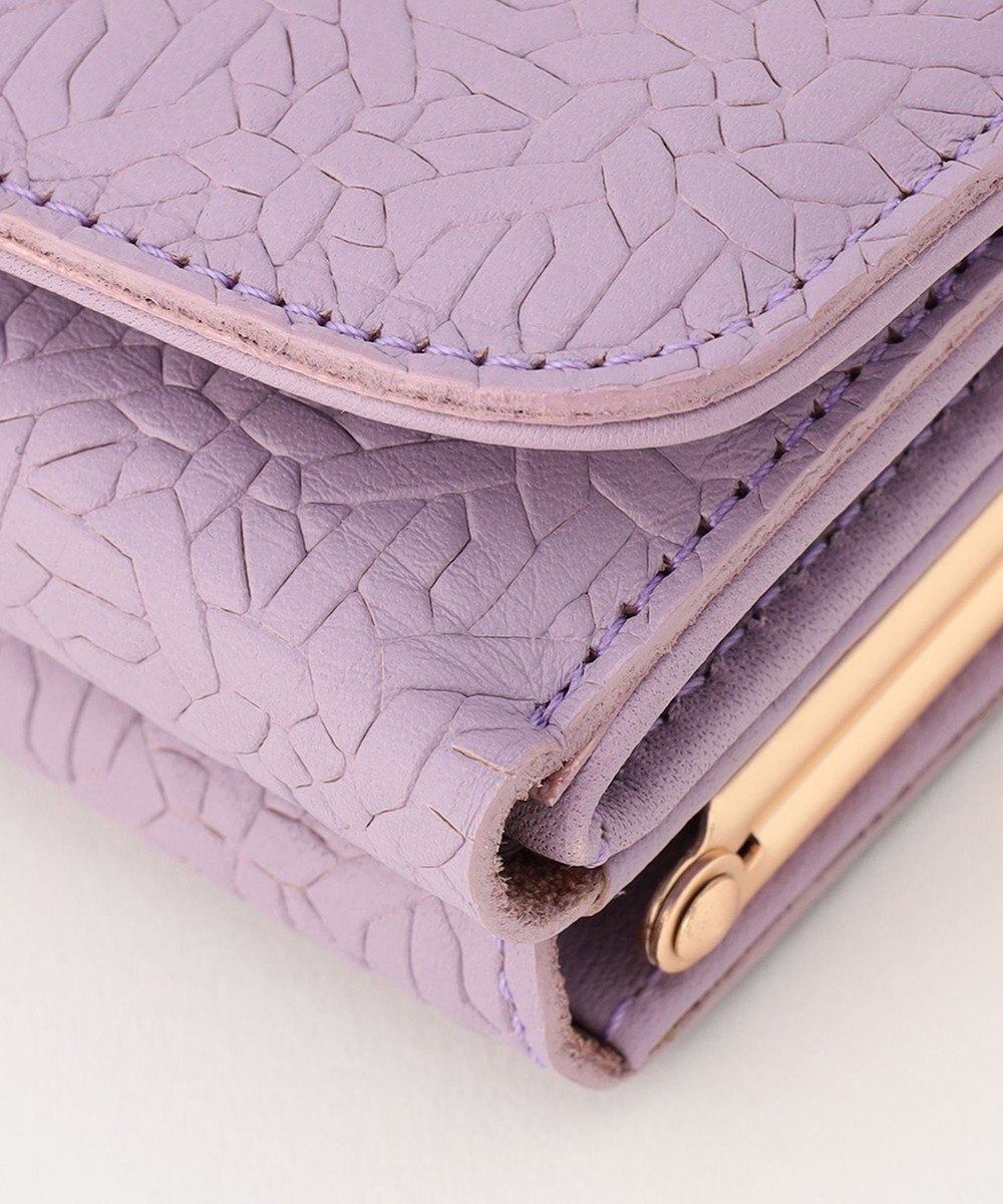 UNBILLION perche 抗菌レザー型押し外がまミニウォレット 