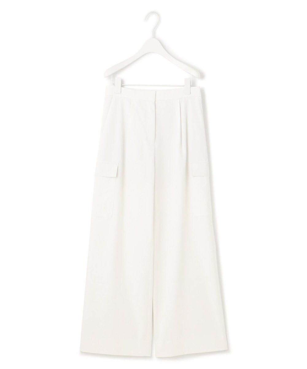 ICB 【UVカット・吸水速乾・洗える】シェルタリングドライサテン  ワイドストレートカーゴパンツ 