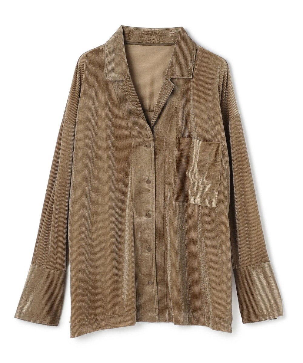 uncrave シアーベロアリブ シャツ 