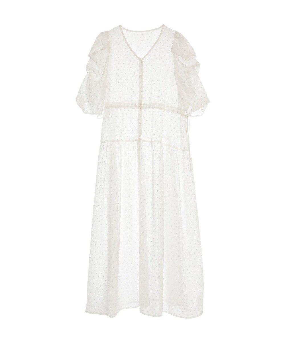 earth music&ecology ドットドビーシアー羽織ワンピース 