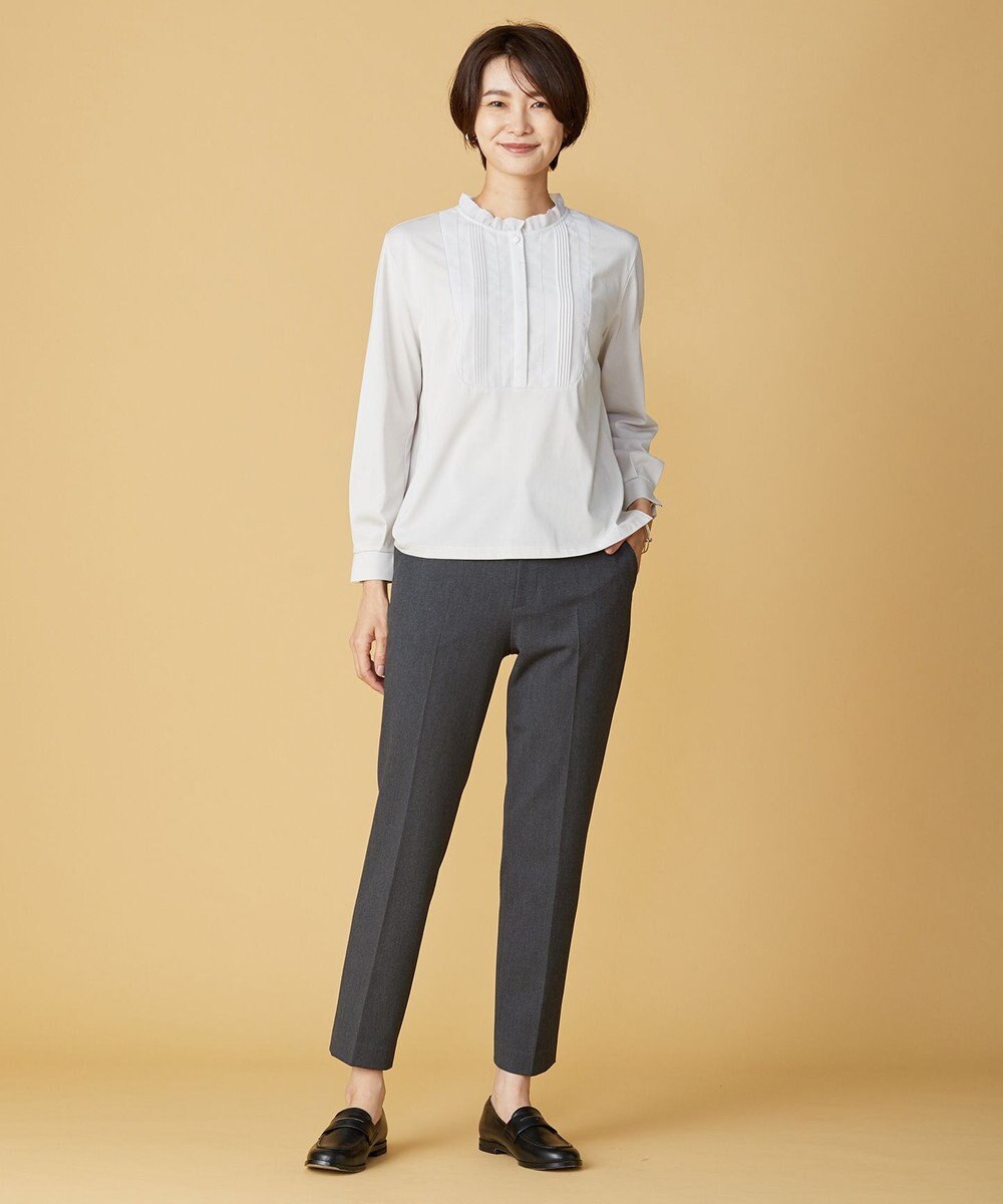 J.PRESS LADIES 【洗える】アルガンシルク テーパード パンツ 