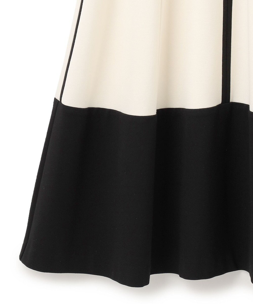 GRACE CONTINENTAL 配色ポンチフレアワンピース 