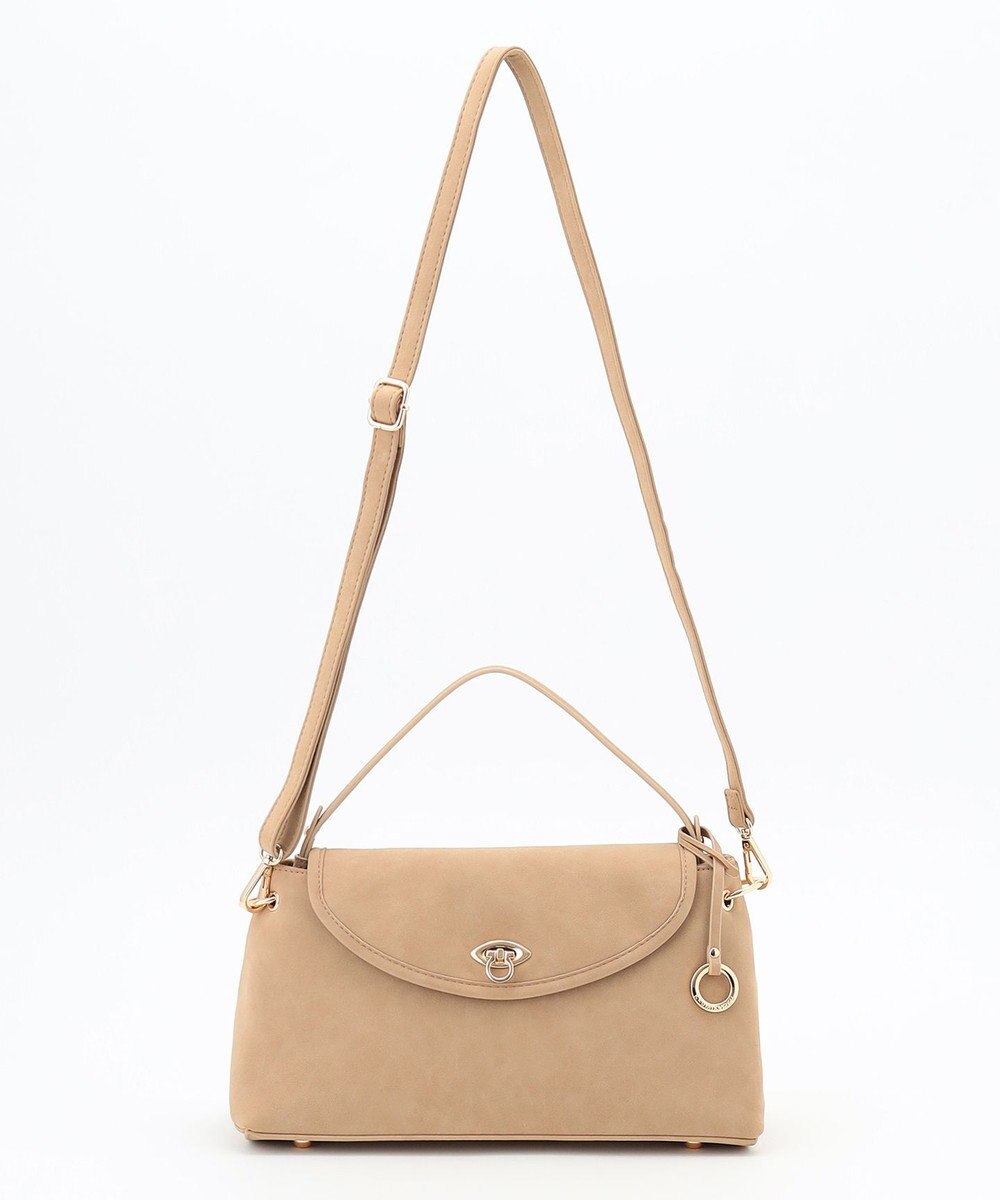 組曲 スエードライク トップハンドルバッグ 