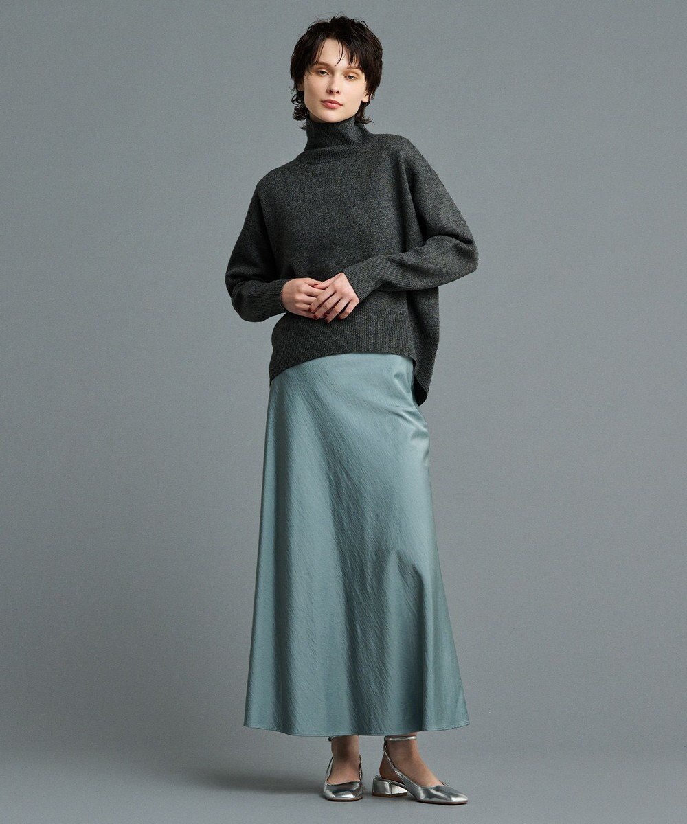 uncrave 【洗える】サテン フレアスカート（uncrave STANDARD） 