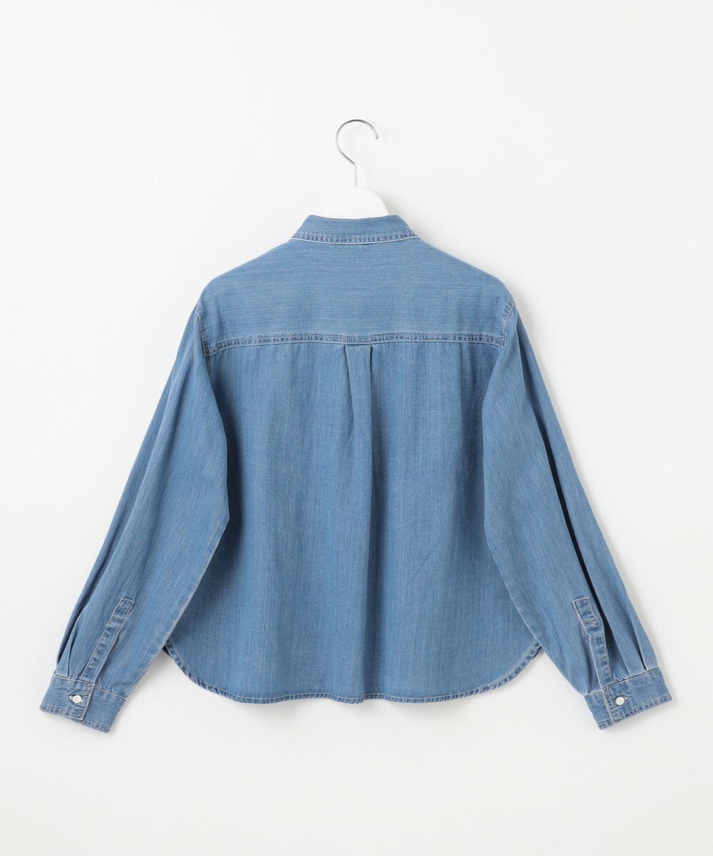 J.PRESS LADIES 【洗える】5ozバージラコンパクト デニムシャツ 