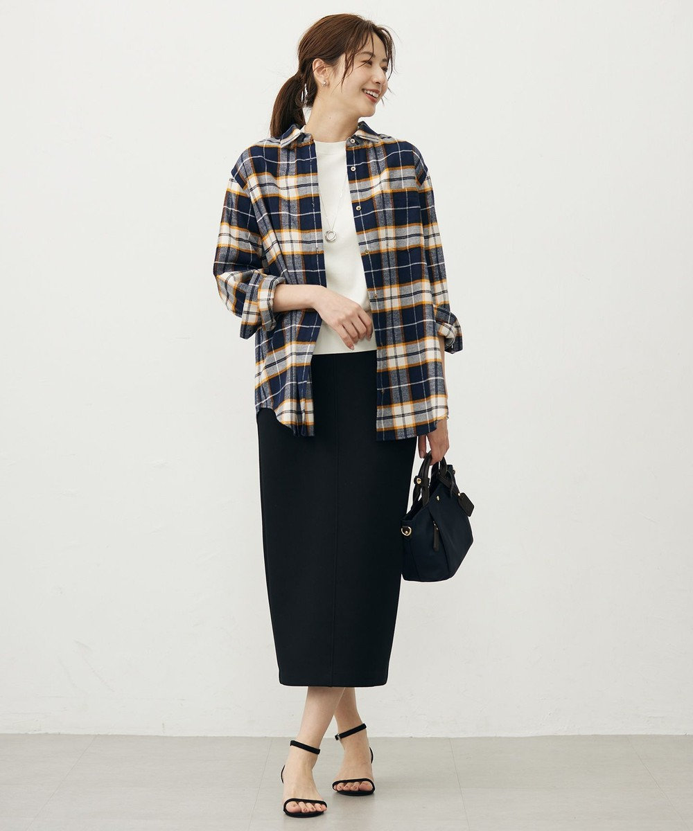 J.PRESS LADIES S ダンボールジャージー ナロー スカート 