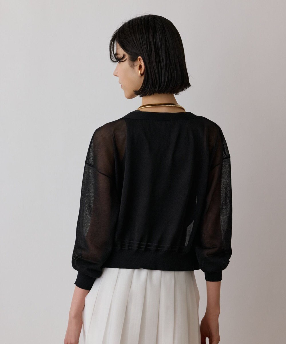 GRACE CONTINENTAL ブライトシアーニットカーディガン 