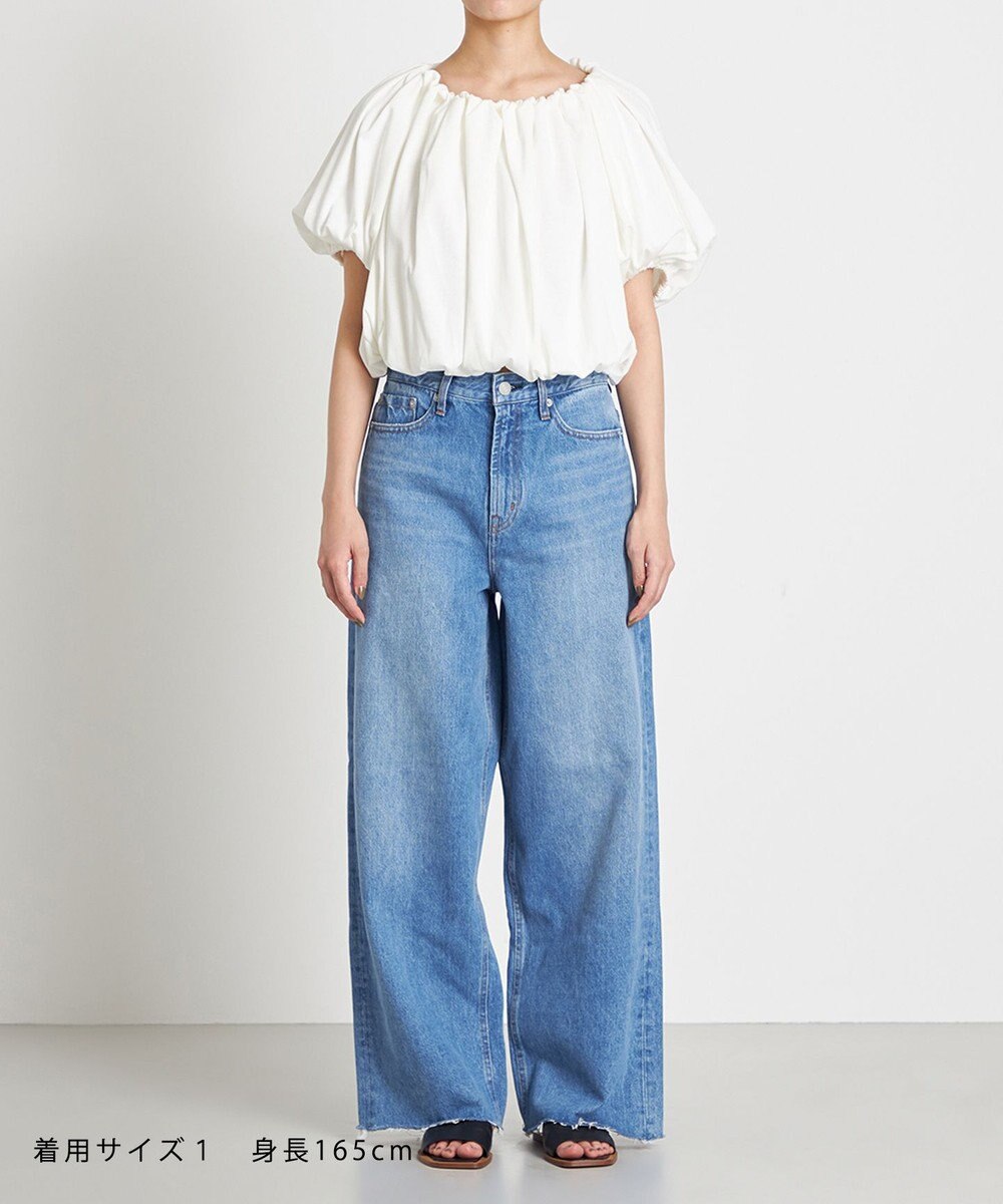 NAVE 【Nave 　洗える・接触冷感】クロップドジャージーブラウス 