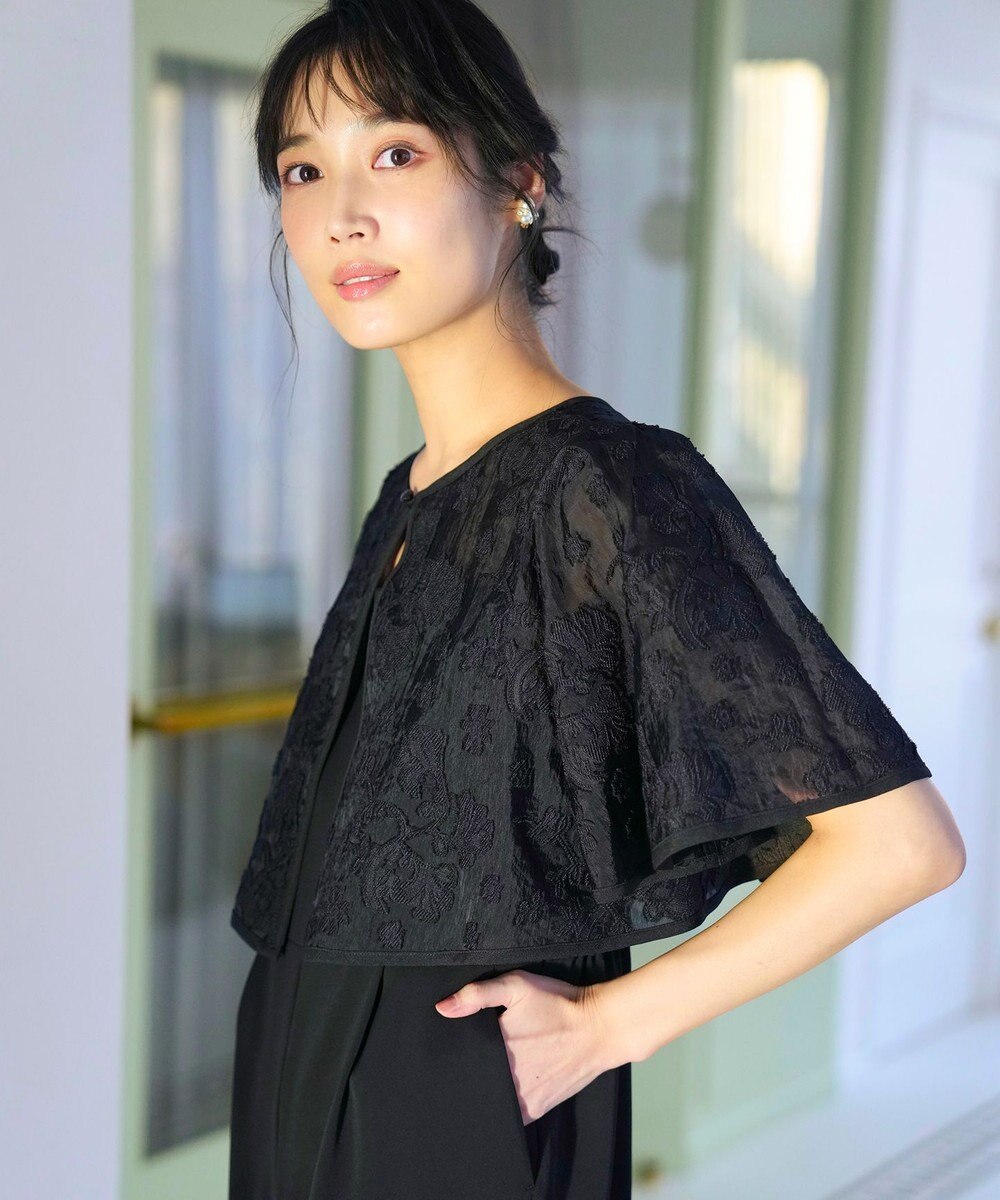 ANY SIS 【2SET】ジャガード ケープ トップス × サロペット 