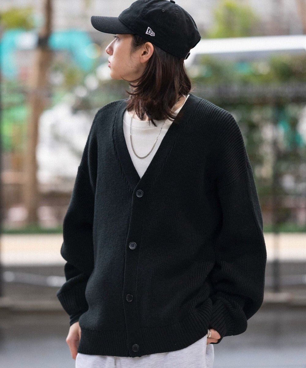 WEGO 【ユニセックス着用ITEM/MLサイズ展開】クロップドカーディガン 