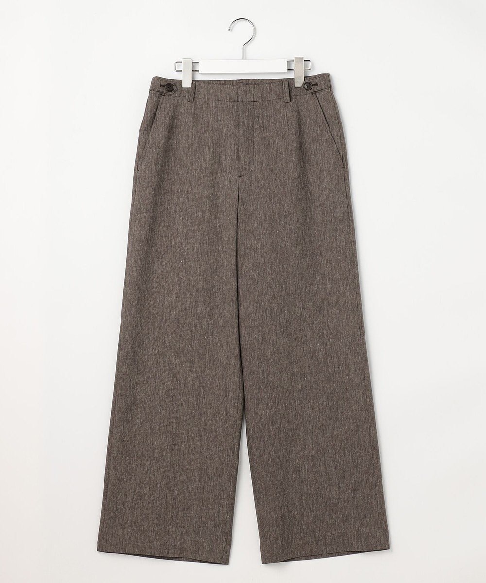 J.PRESS LADIES リネンバイオシャンブレー ワイド パンツ 