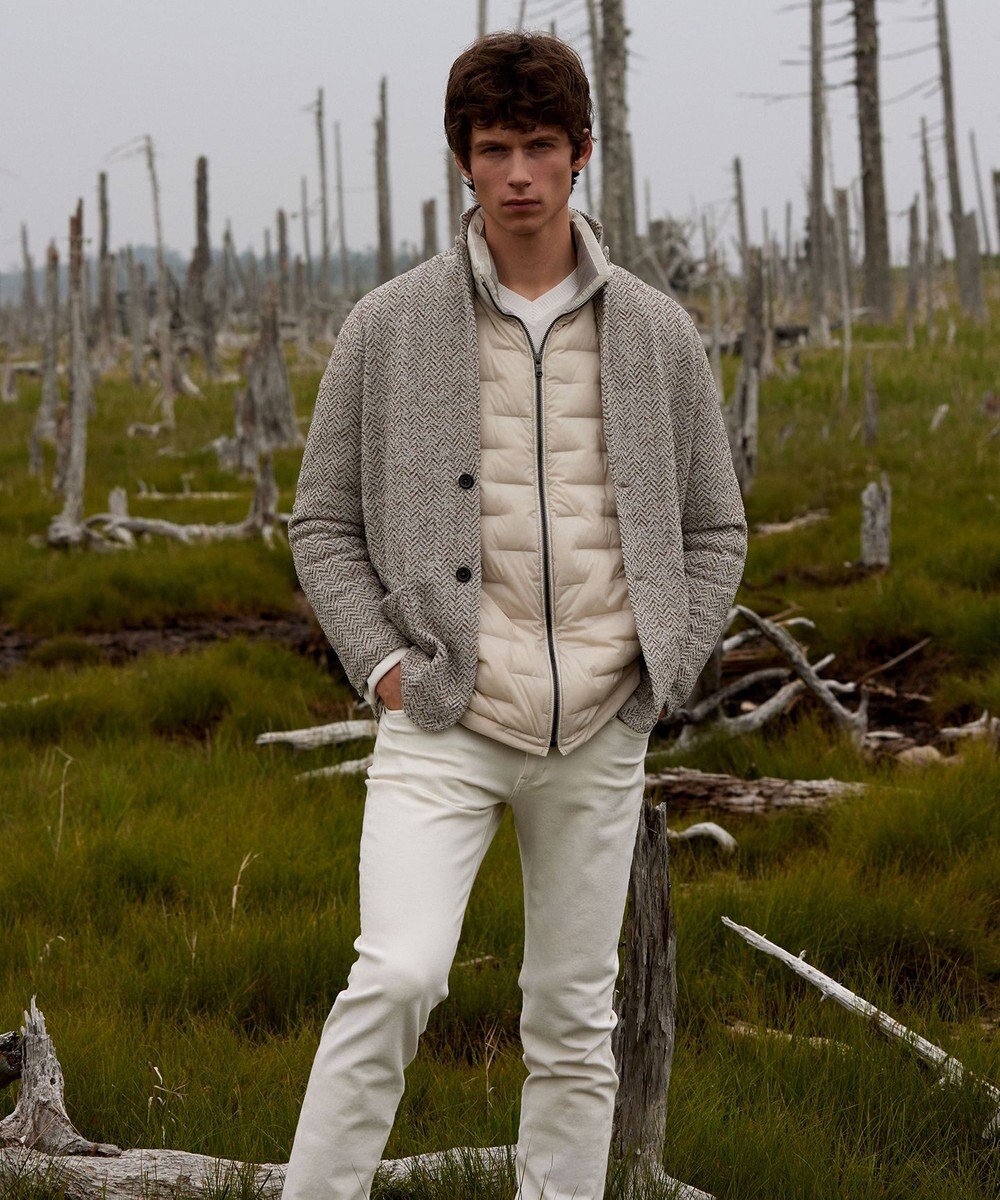 JOSEPH ABBOUD 【キングサイズ・軽量/ポケッタブル/撥水】 2WAYストレッチ・パッカブル ダウン ブルゾン 