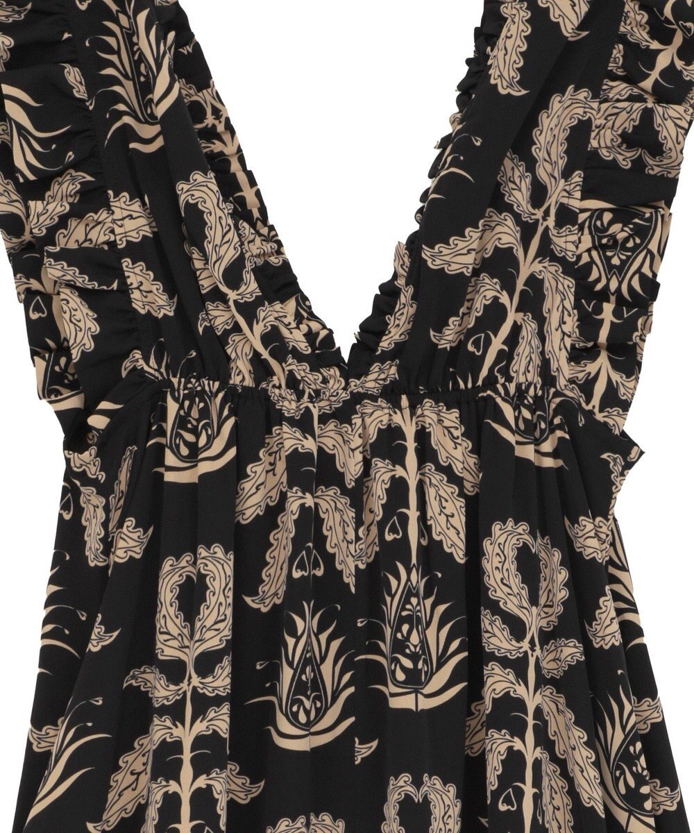 Green Parks ■ＥＳＣＡＲ　ボタニカルｐｔフリルエプロンワンピース 