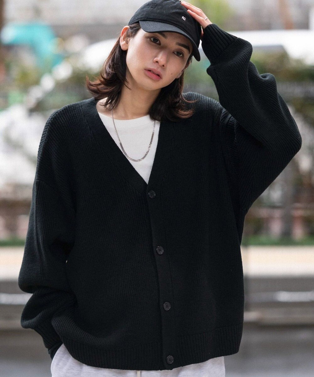 WEGO 【ユニセックス着用ITEM/MLサイズ展開】クロップドカーディガン 