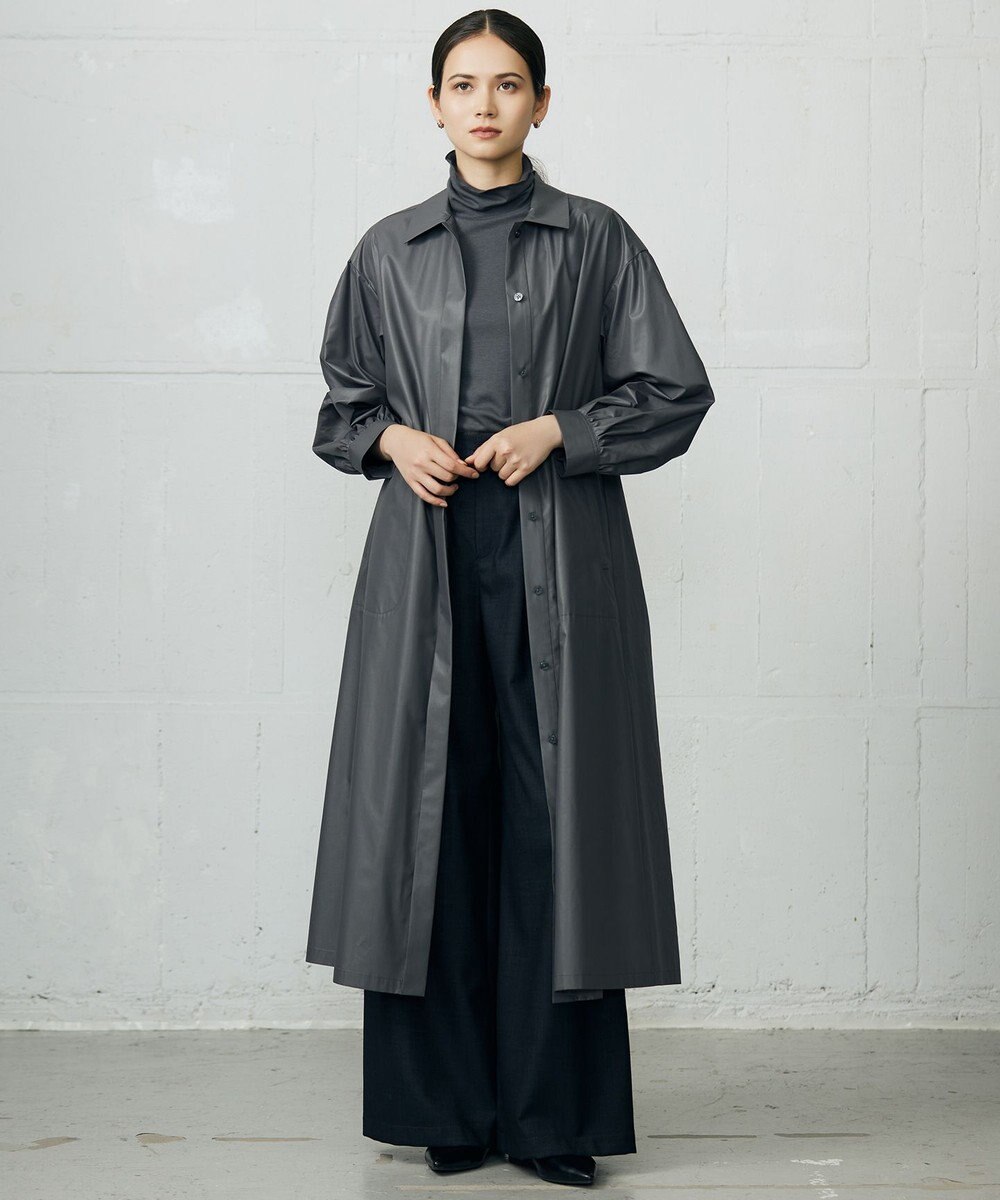 自由区 デニムライクツイルワイド パンツ 