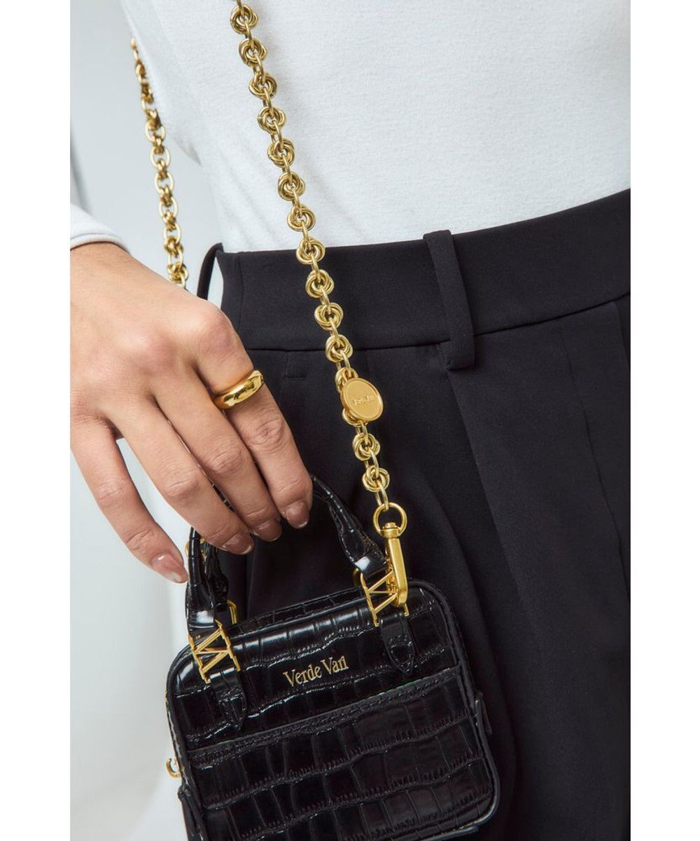 style code 【VerdeVari/ヴェルデヴァリ】コインパーツ付チェーンショルダーベルト 