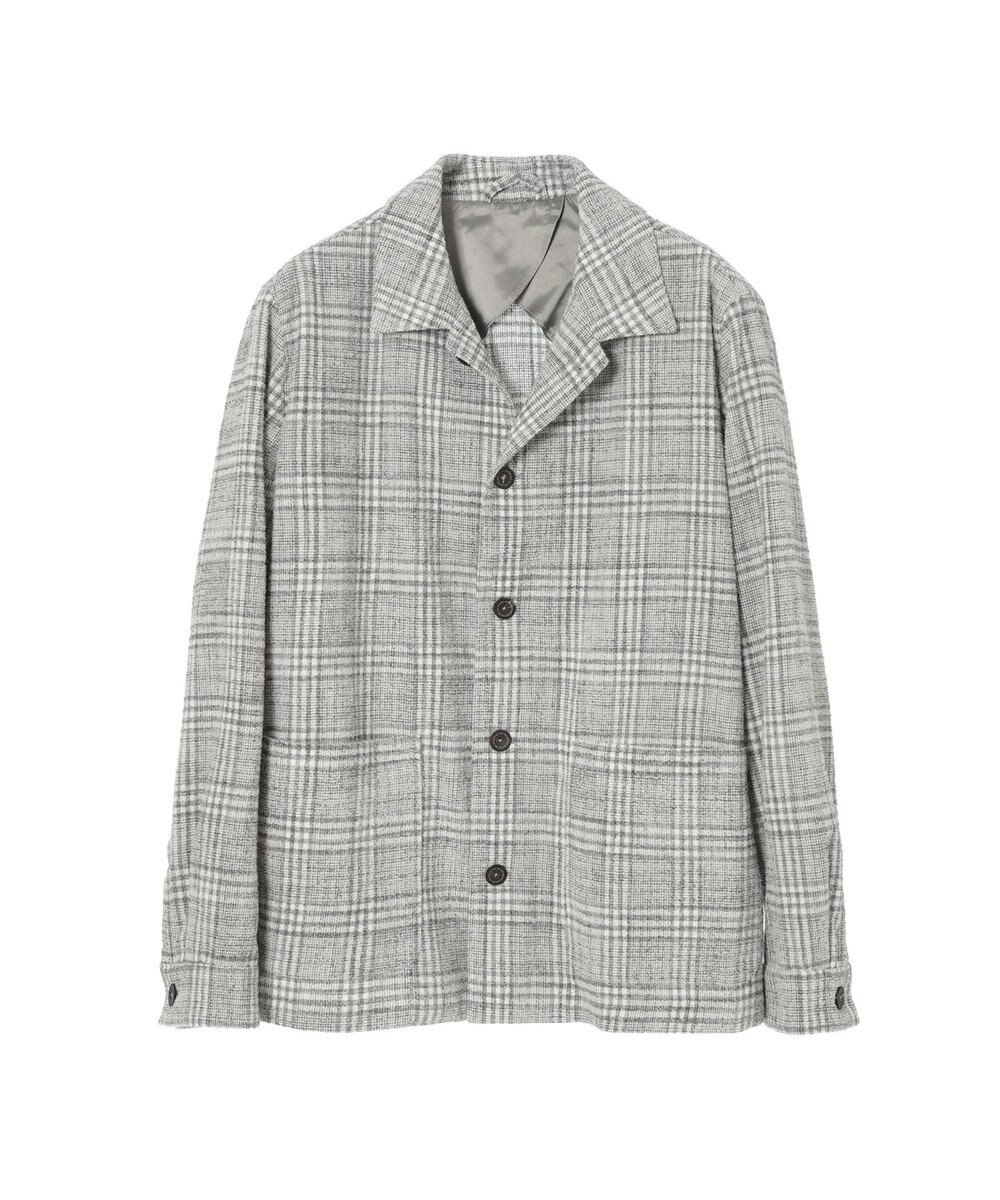 DAKS グレーチェック テーラード オーバーシャツ 