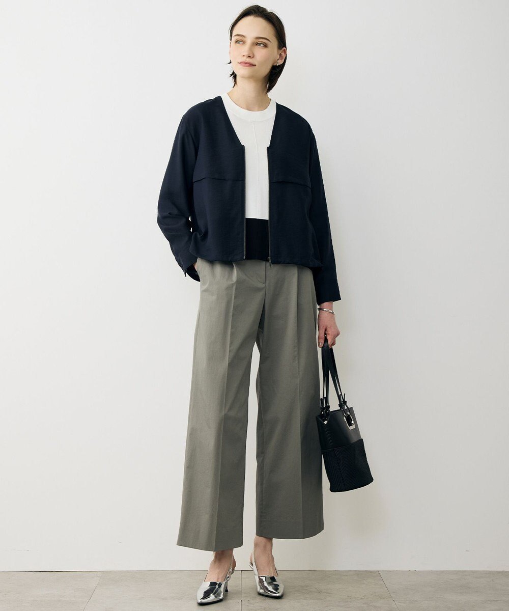 ICB 【WEB限定カラーあり】 リヨセルナイロンワッシャー Vネックブルゾン 