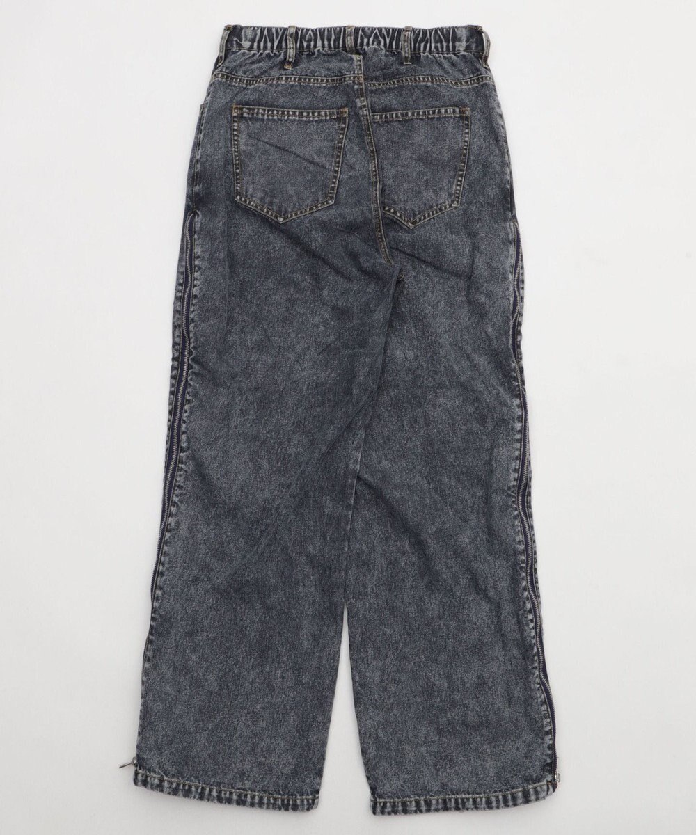 WEGO 【ユニセックス着用ITEM】ジャージドッキングZIPデニムパンツ 