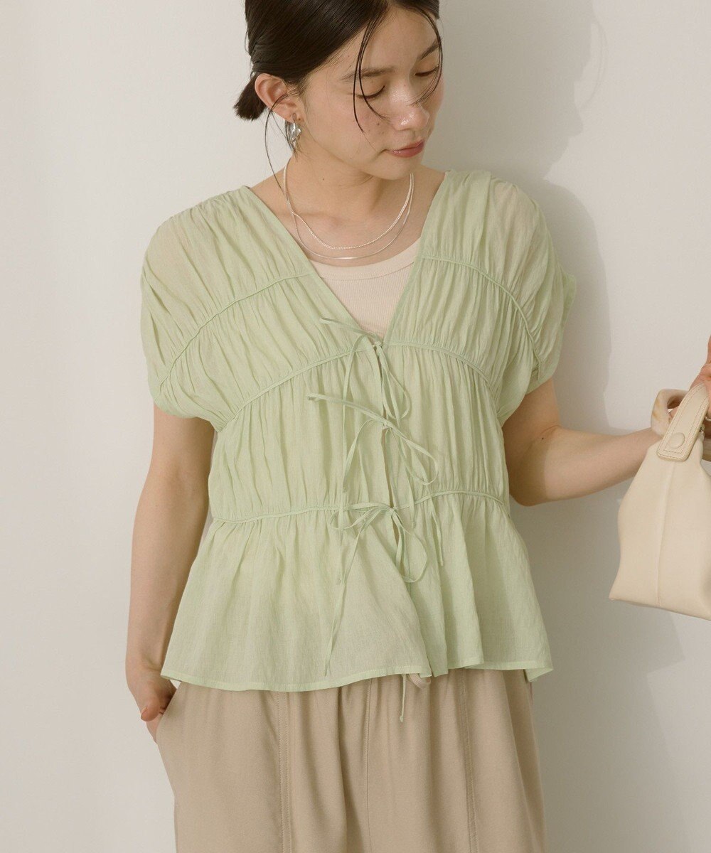 AMERICAN HOLIC 【前後2WAY】フロントリボンブラウス 