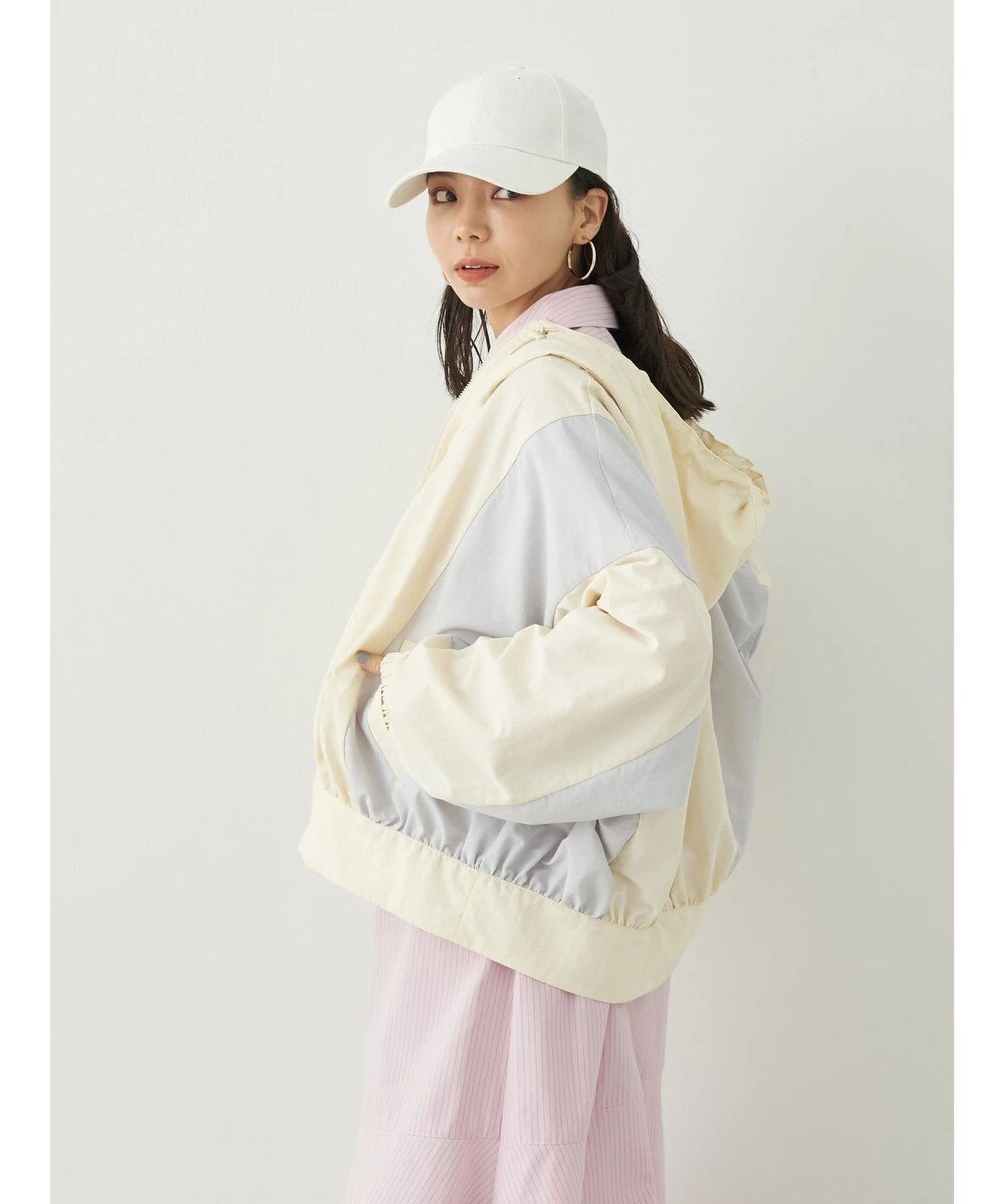 earth music&ecology コクーンギャザー切替ブルゾン 