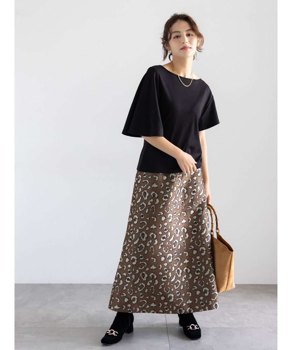 Te chichi レオパードジャガードナロースカート 