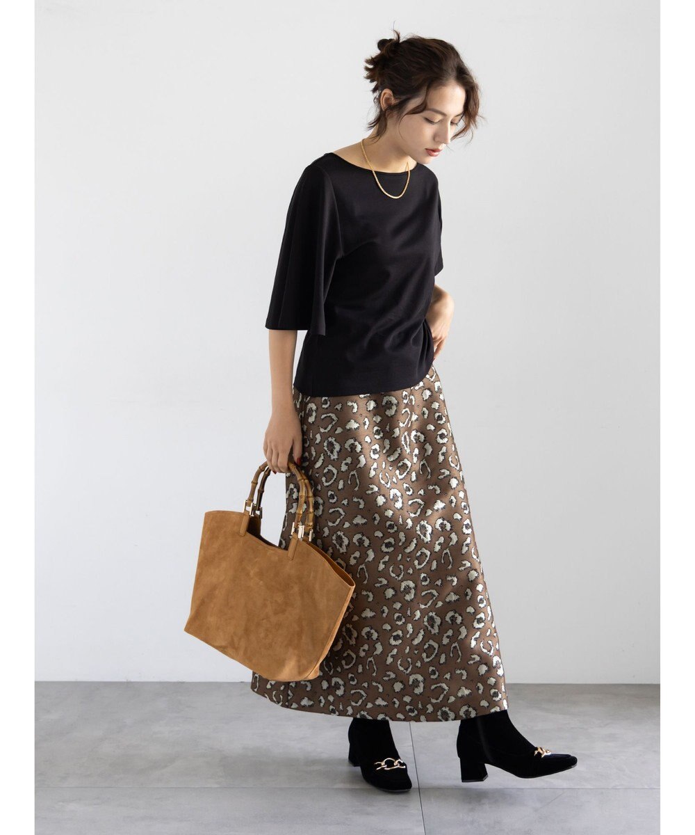 Te chichi レオパードジャガードナロースカート 