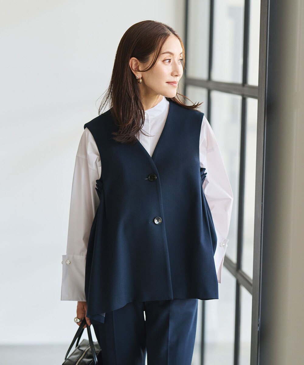 #Newans 【セレモニーにも】〈亀恭子さんコラボ〉サイドギャザージレ 