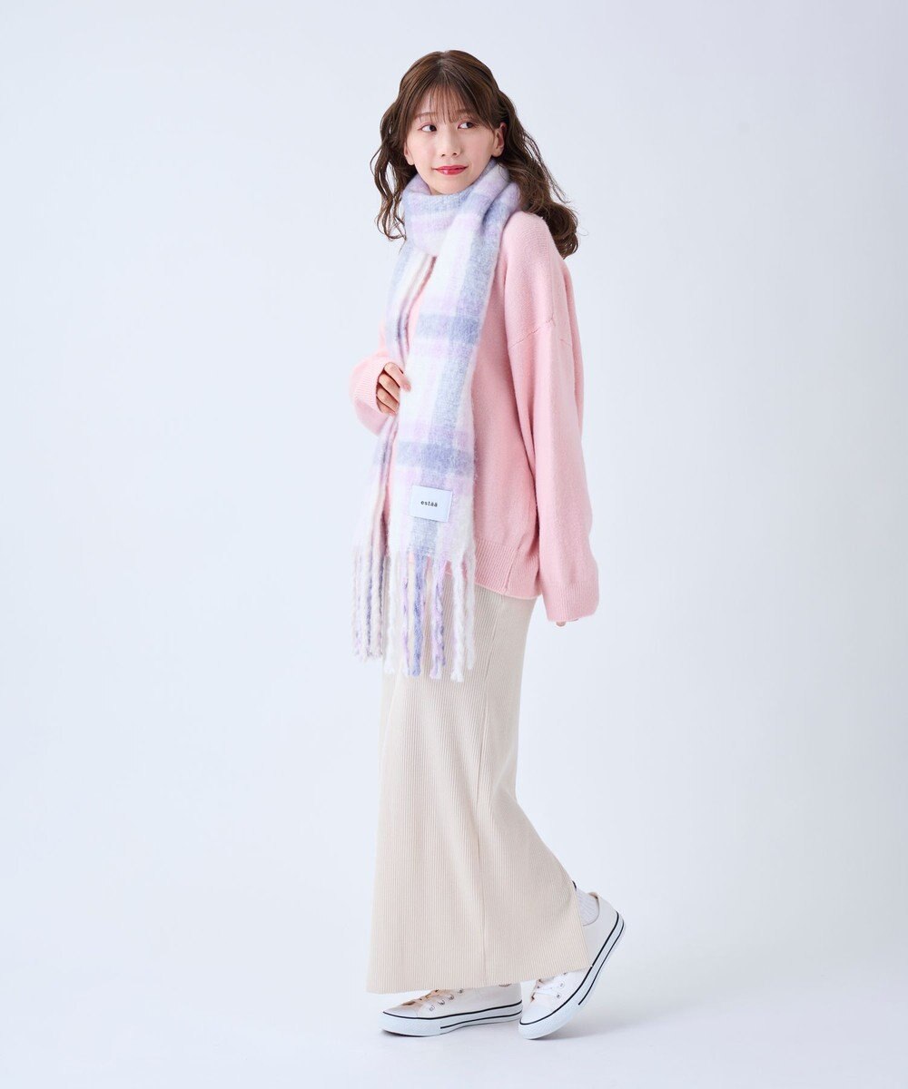 MOONBAT estaa ボリュームマフラー クラシックチェック／手洗い可 