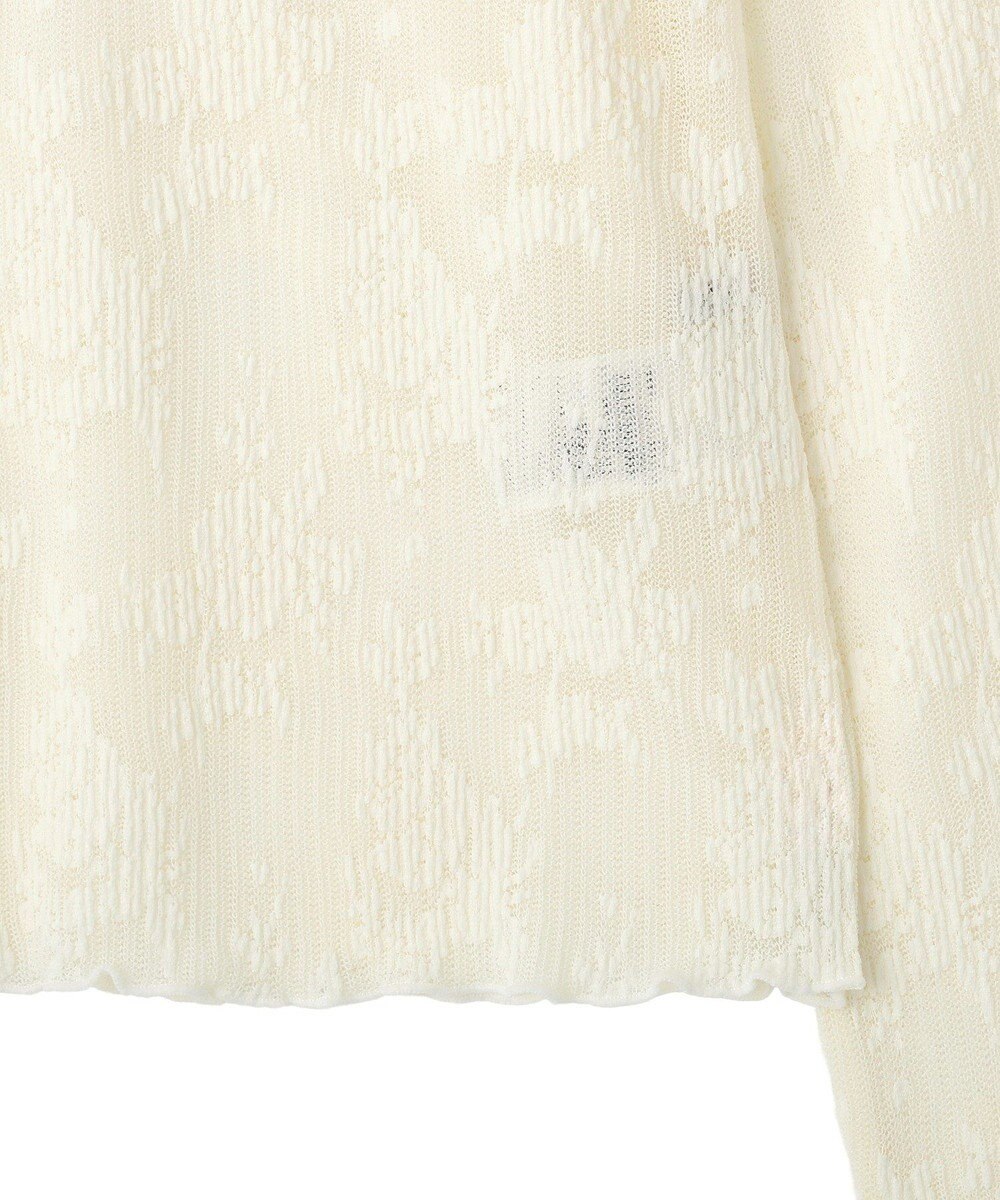 Green Parks プリーツレースハイネックプルオーバー 