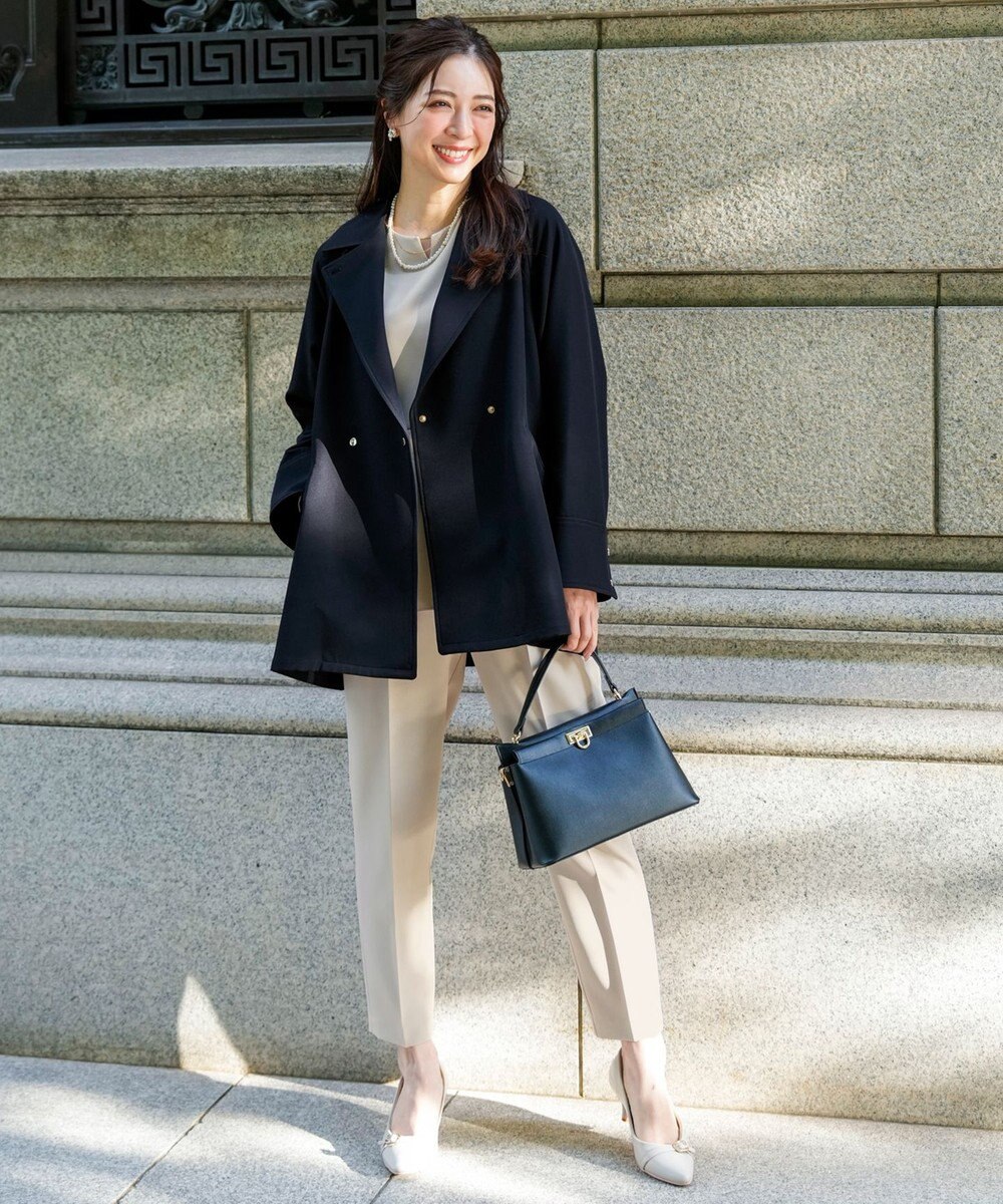 ANY SIS 【2WAY】スクエアミディトート バッグ 