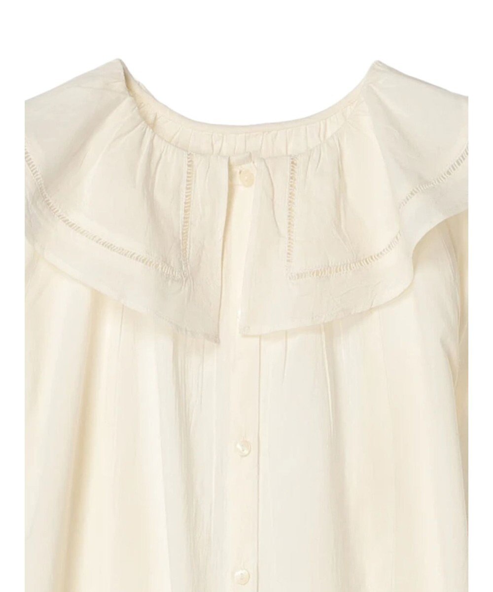 CRAFT STANDARD BOUTIQUE インド綿フリル衿ワンピース 