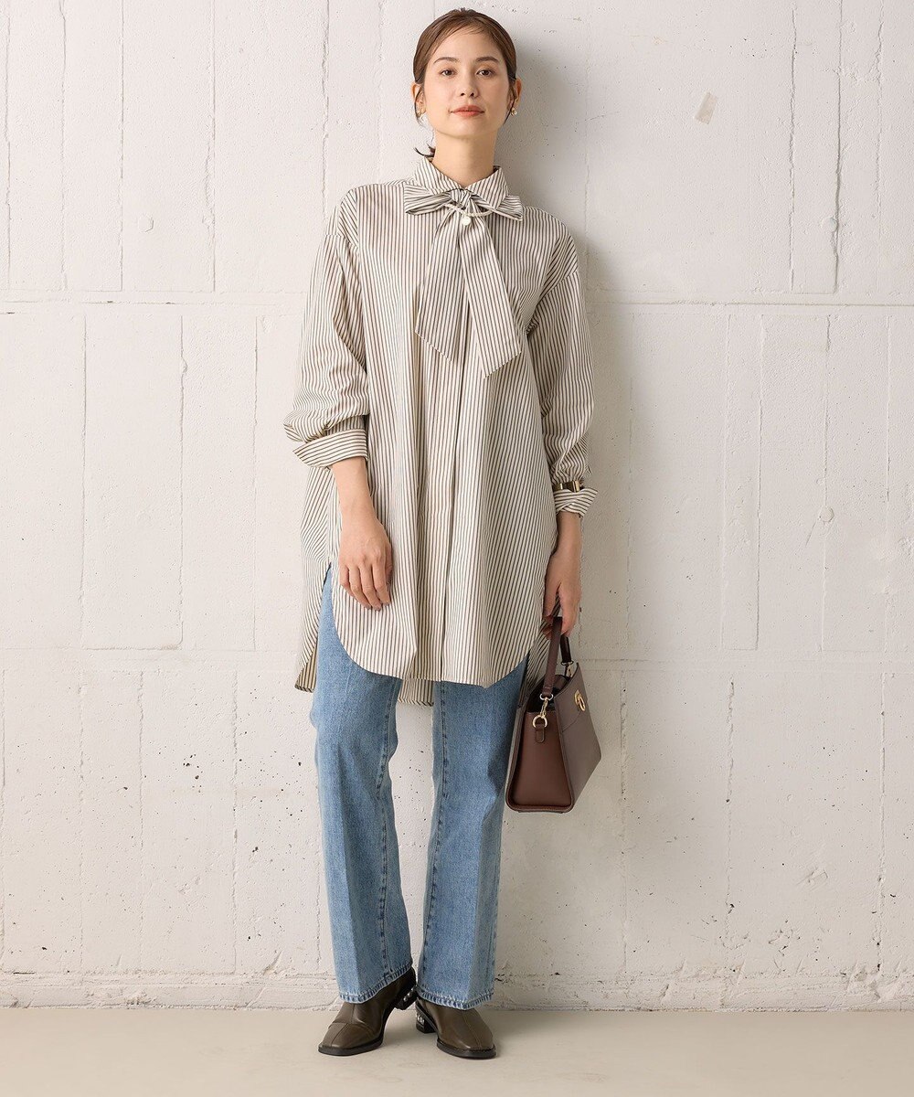 組曲 コンパクトシャーティングオーバー シャツ 