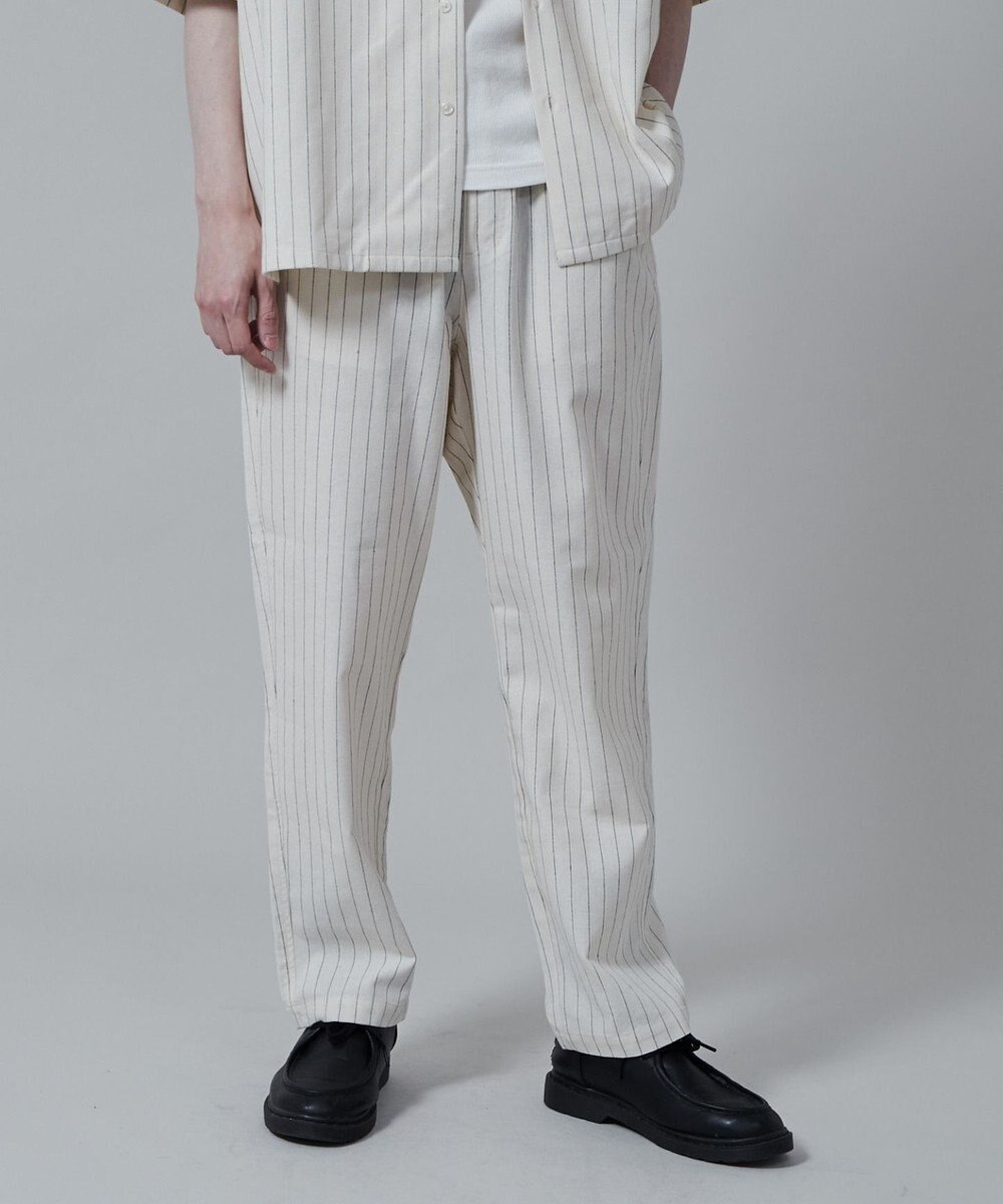 WEGO 【ユニセックス着用アイテム/手洗い可/SETUP可/ウエストゴム】リネンレーヨンイージーパンツ 