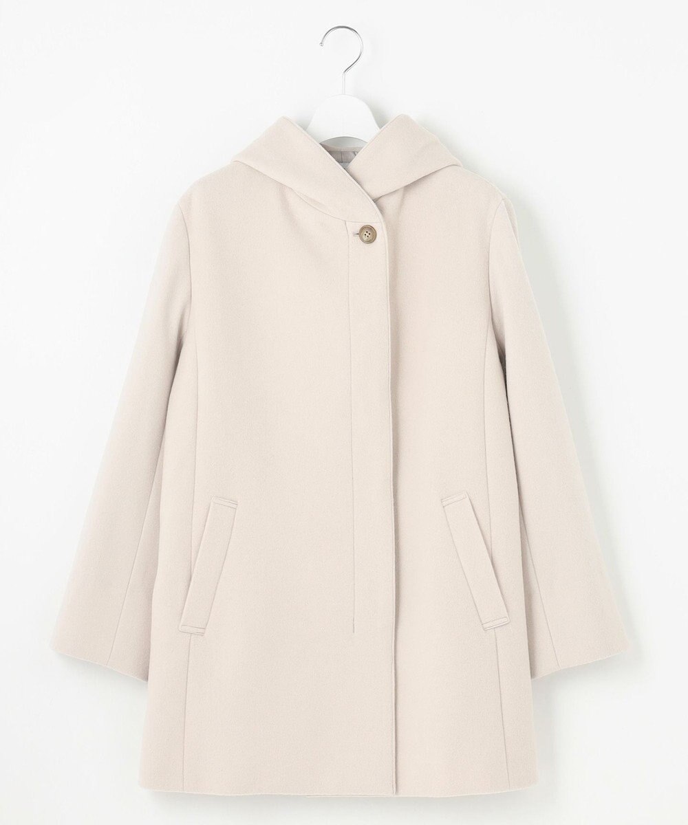 J.PRESS LADIES L ショートビーバー フーデット コート 