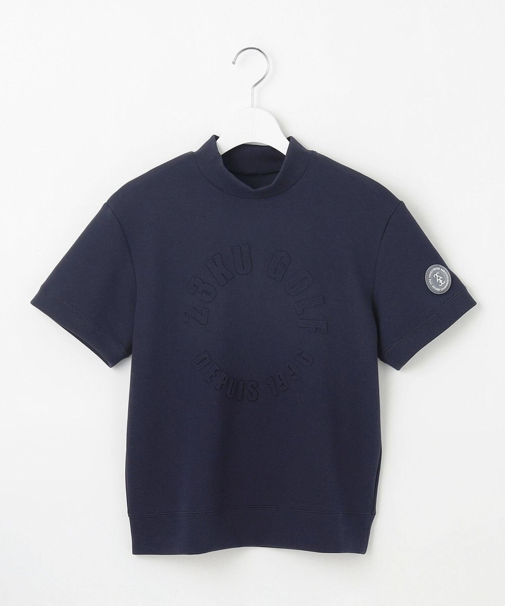 23区GOLF 【WOMEN】【吸水速乾/UVケア】長めの半袖丈でトレンドのモードスタイル！スウェットモックネック 