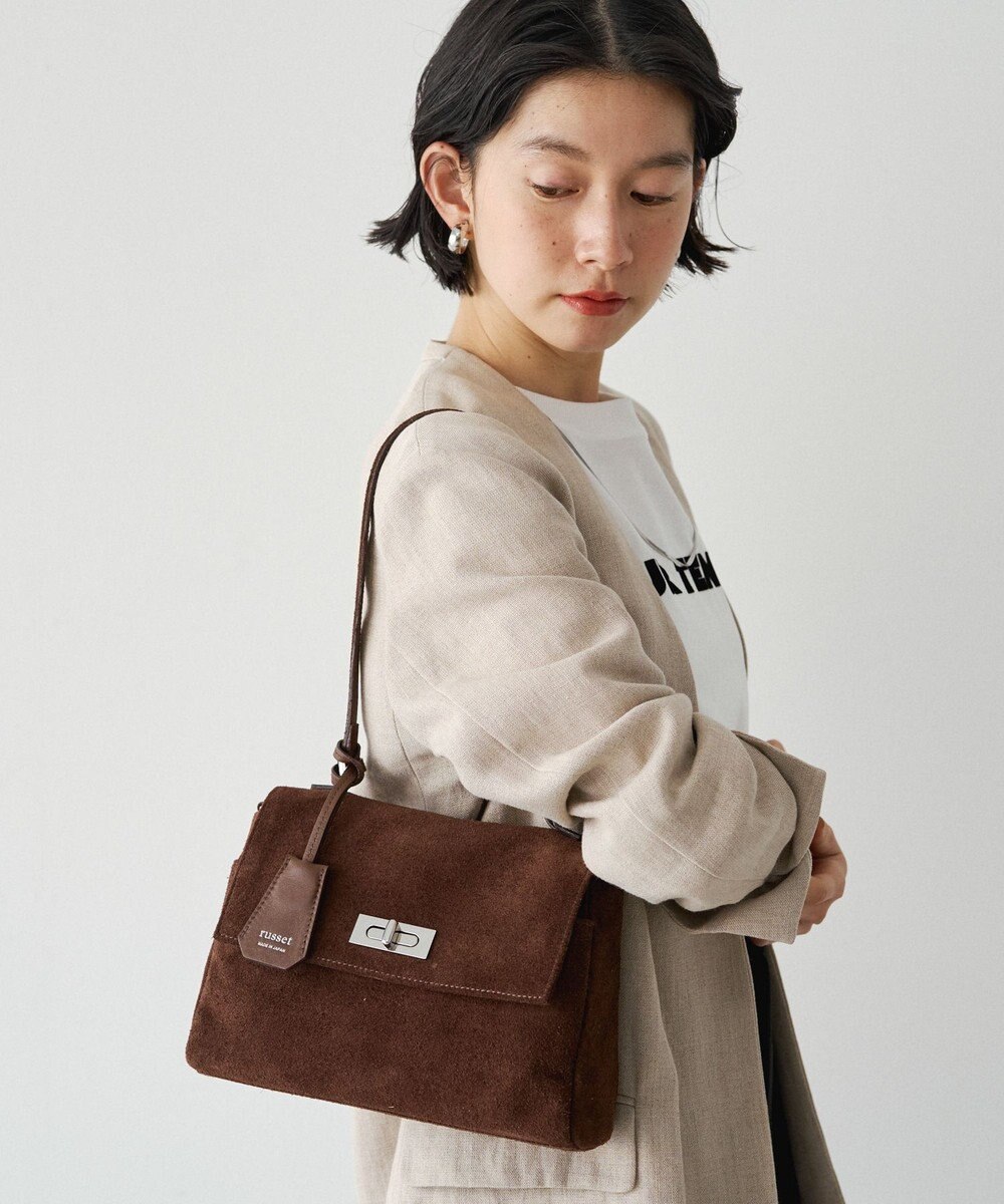 russet スエードフラップミニトートバッグ(CE-1722-WEB) 