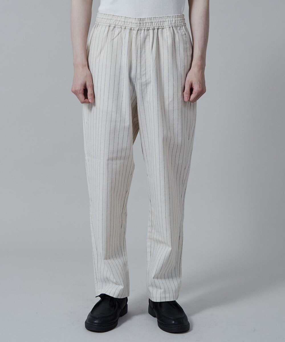 WEGO 【ユニセックス着用アイテム/手洗い可/SETUP可/ウエストゴム】リネンレーヨンイージーパンツ 