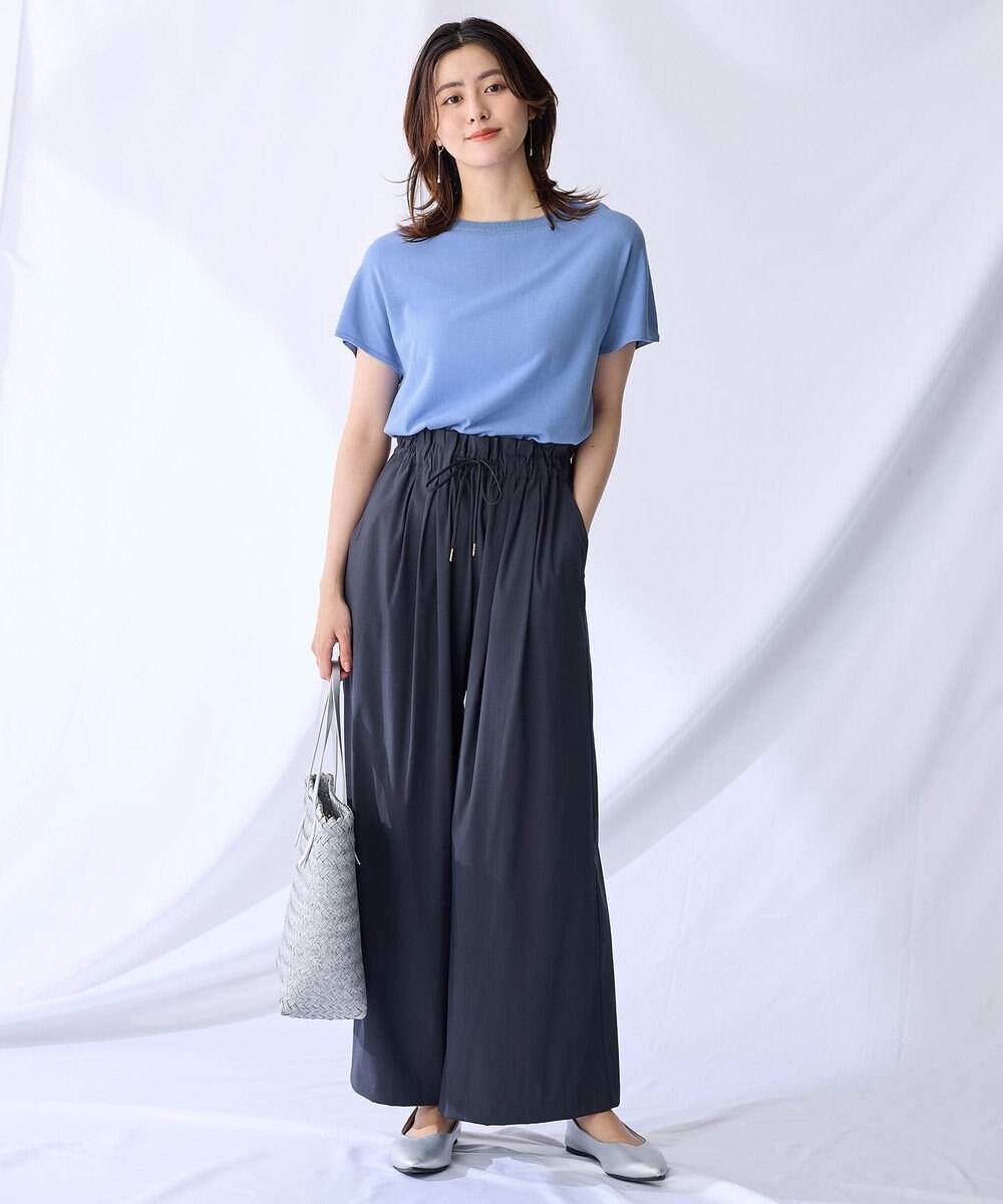 ANY 【新色追加/ウエストゴム】清涼リラックスハイウエストパンツ 