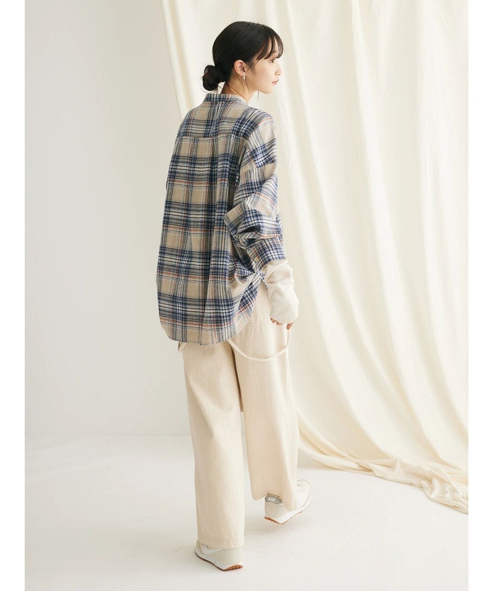 CRAFT STANDARD BOUTIQUE チェックバンドカラーサークルブラウス 