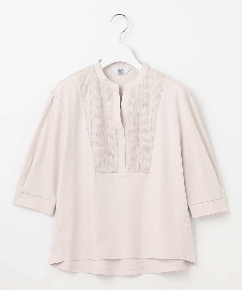 J.PRESS LADIES L スムースジャージー バンドカラー カットソー 