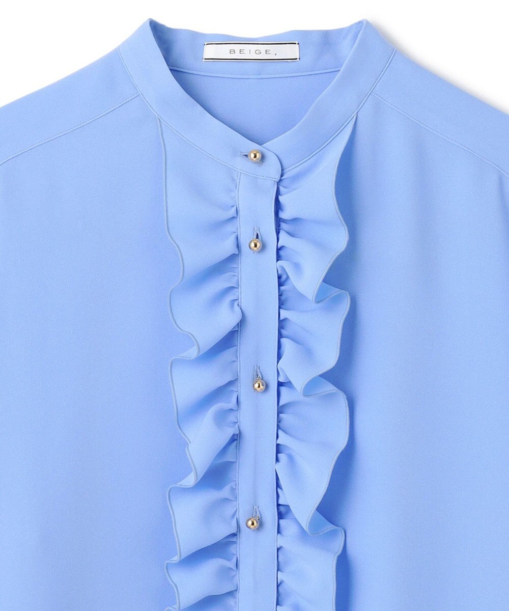 BEIGE， 【WEB限定・S-size】STOW / フリルブラウス 