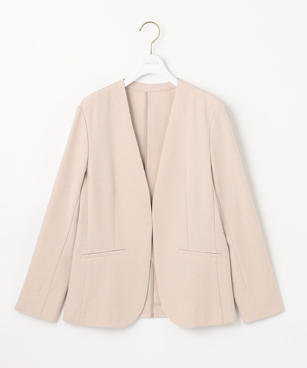 ANY SIS 【セットアップ可】リネンライクポリエステル ジャケット 