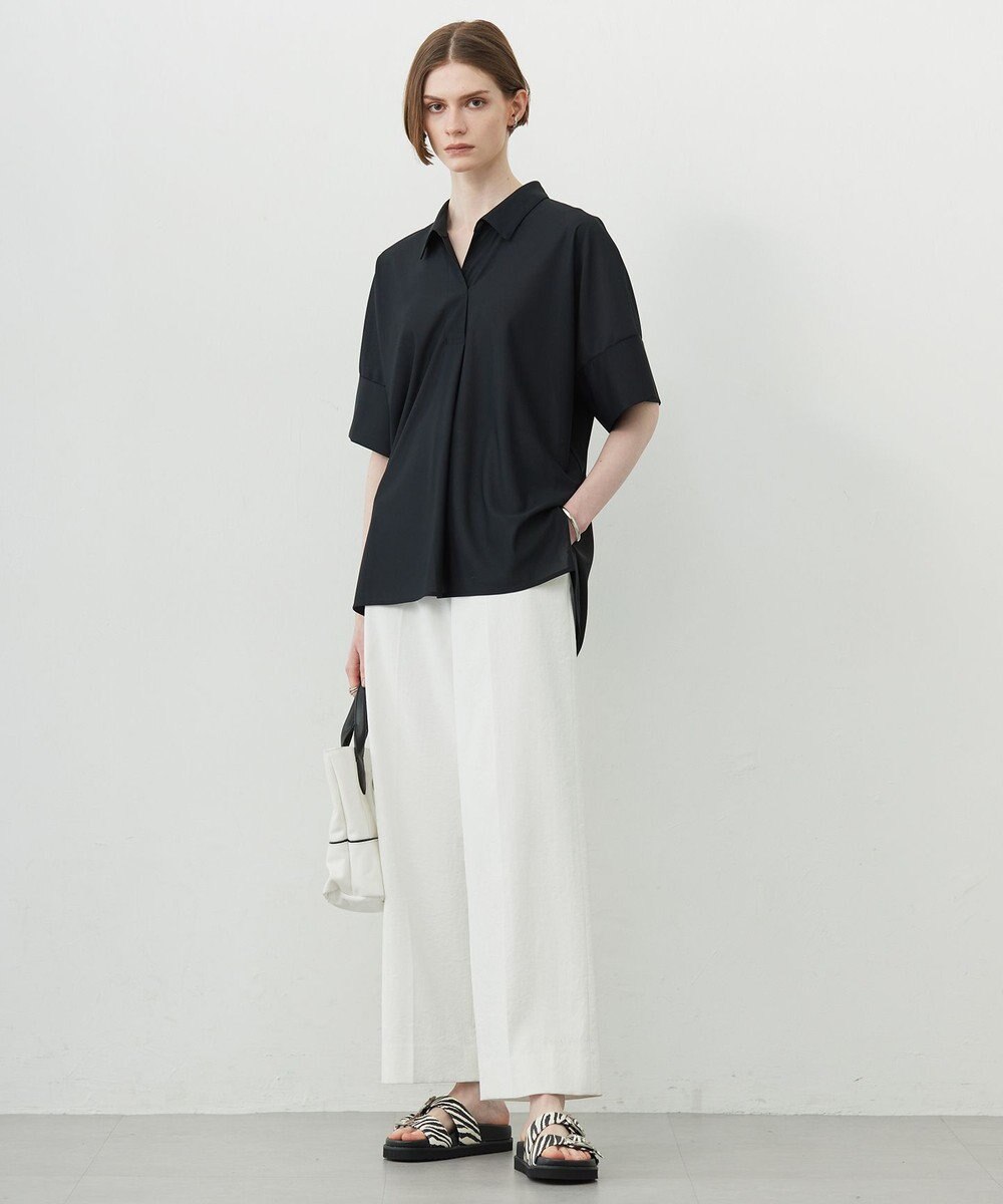 ICB 【接触冷感・UVカット・透け防止・吸水速乾・洗える】 シェルタリングドライオックス ワイドパンツ 