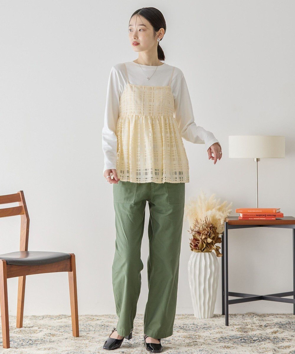 AMERICAN HOLIC チェックレースオーバーキャミソール 